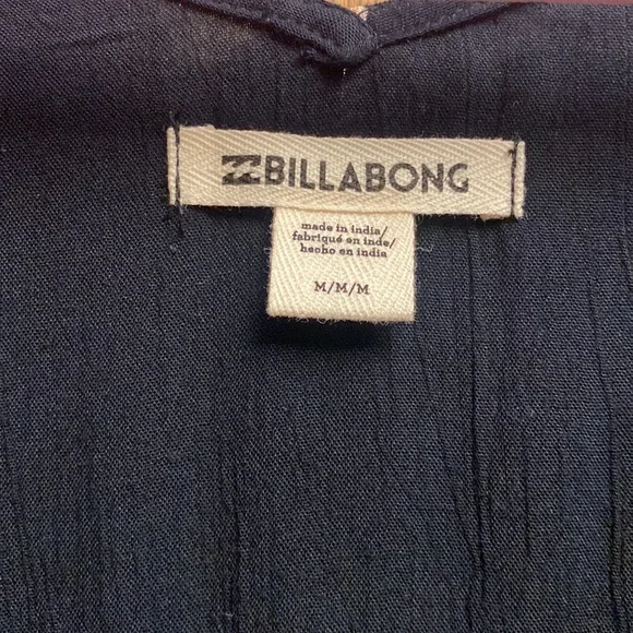 NWT Billabong baby doll dress black floral - Picture 3 of 7